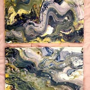 Abstract Swirl Art Canvas Set